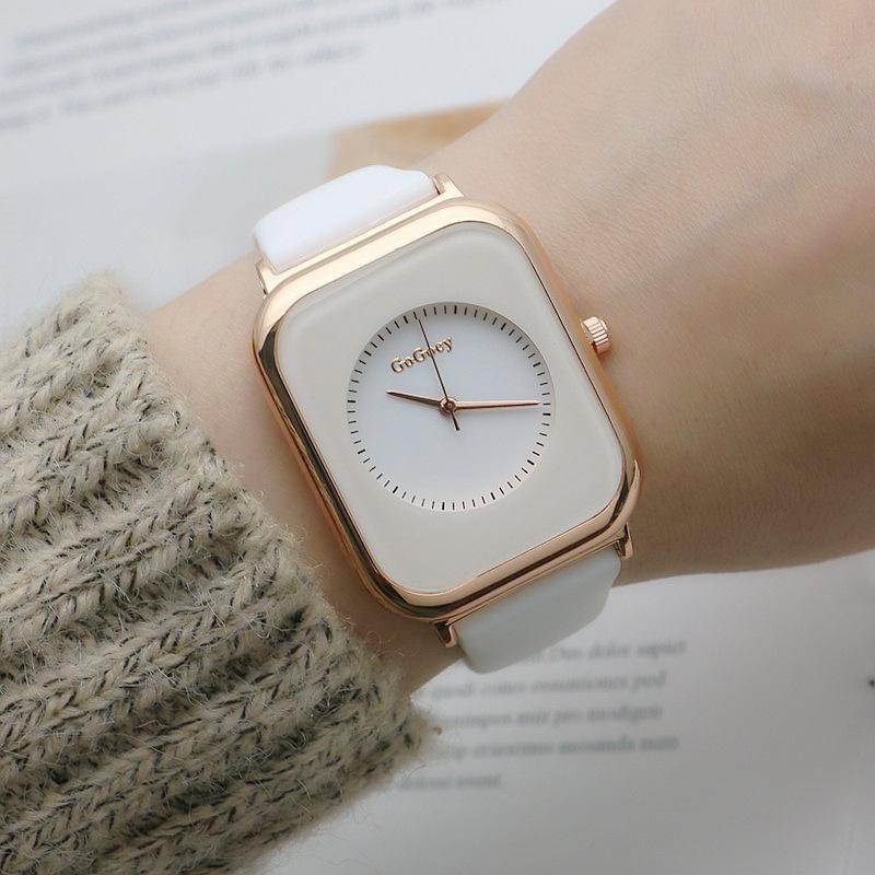Rectangular Simple Boys and Girls Rubber Watch Internet Celebrity Live Broadcast Ladies Watch Quartz Watch Girls Silicone Band Watch
