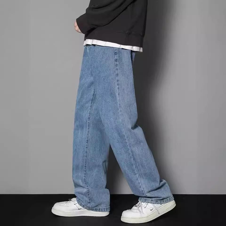AliExpress Hot Selling Jeans Men's Summer Thin Loose Straight 2024 New Fashion Brand Pants with Wide Leg for Men