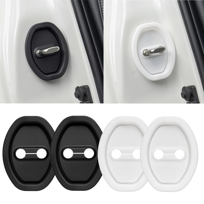 Car door lock buckle cover mute anti-rust silicone lock buckle accessories interior modification parts for a full range of general