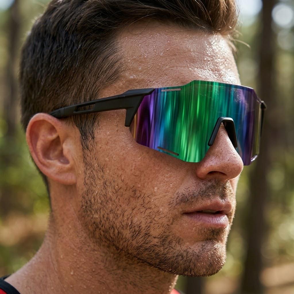 Day and Night Color-Changing Cycling Glasses, Myopia Sunglasses, Night Vision Goggles, Night Driving Trendy Windproof and Sandproof Sports Sunglasses