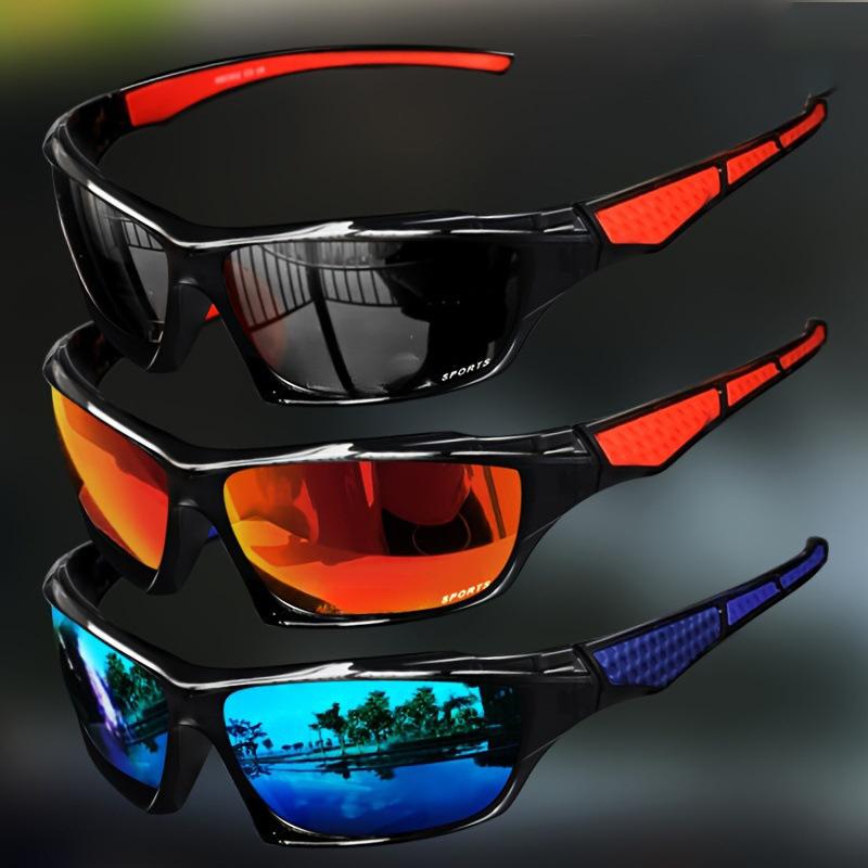 New Cross-border Men's Fashion Sunglasses Colorful Film Outdoor Night Vision Driver Driving Sunglasses Riding Sports Glasses