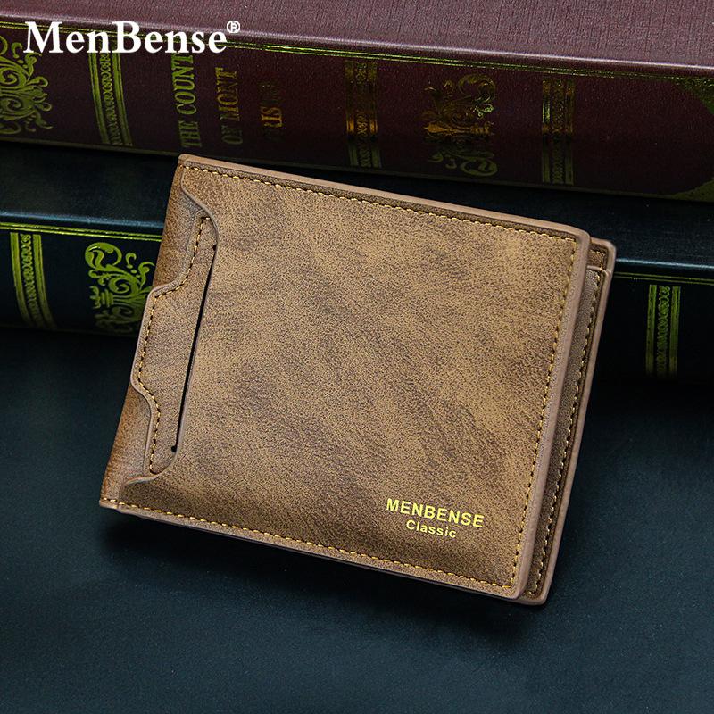 MenBense New Men's Wallet Short Fashionable Casual Men's Bag Multi-Card Short Men's Wallet