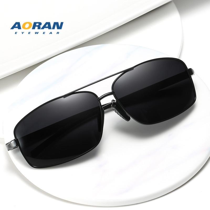 Cross-border e-commerce sunglasses men's retro box sunglasses outdoor riding glasses 2458 aluminum magnesium polarized sunglasses