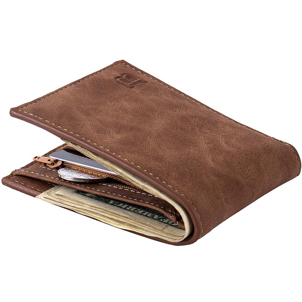Cross-Border Manufacturer Men's Wallet Short Coin Purse Wallet Dollar Bag Men's Wallet Wholesale in Stock