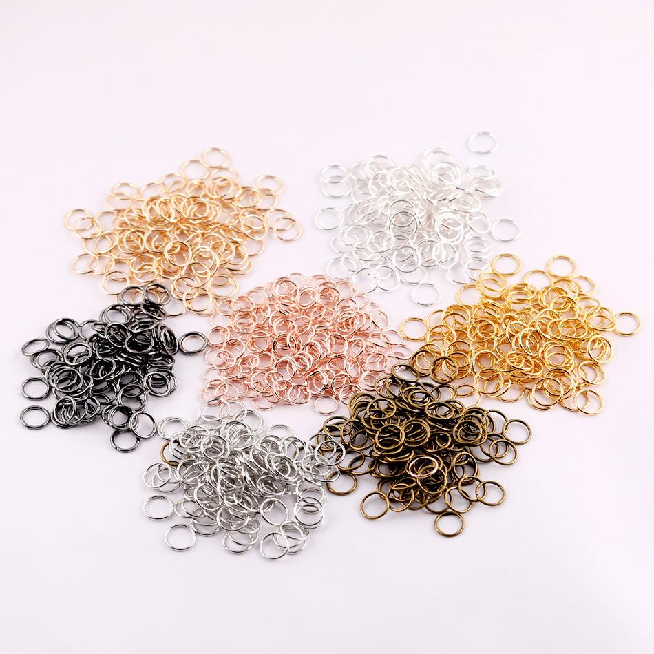 Jewelry Handmade Materials Connecting Rings DIY Accessories 4-14mm Closed Rings Open Rings Rose Gold
