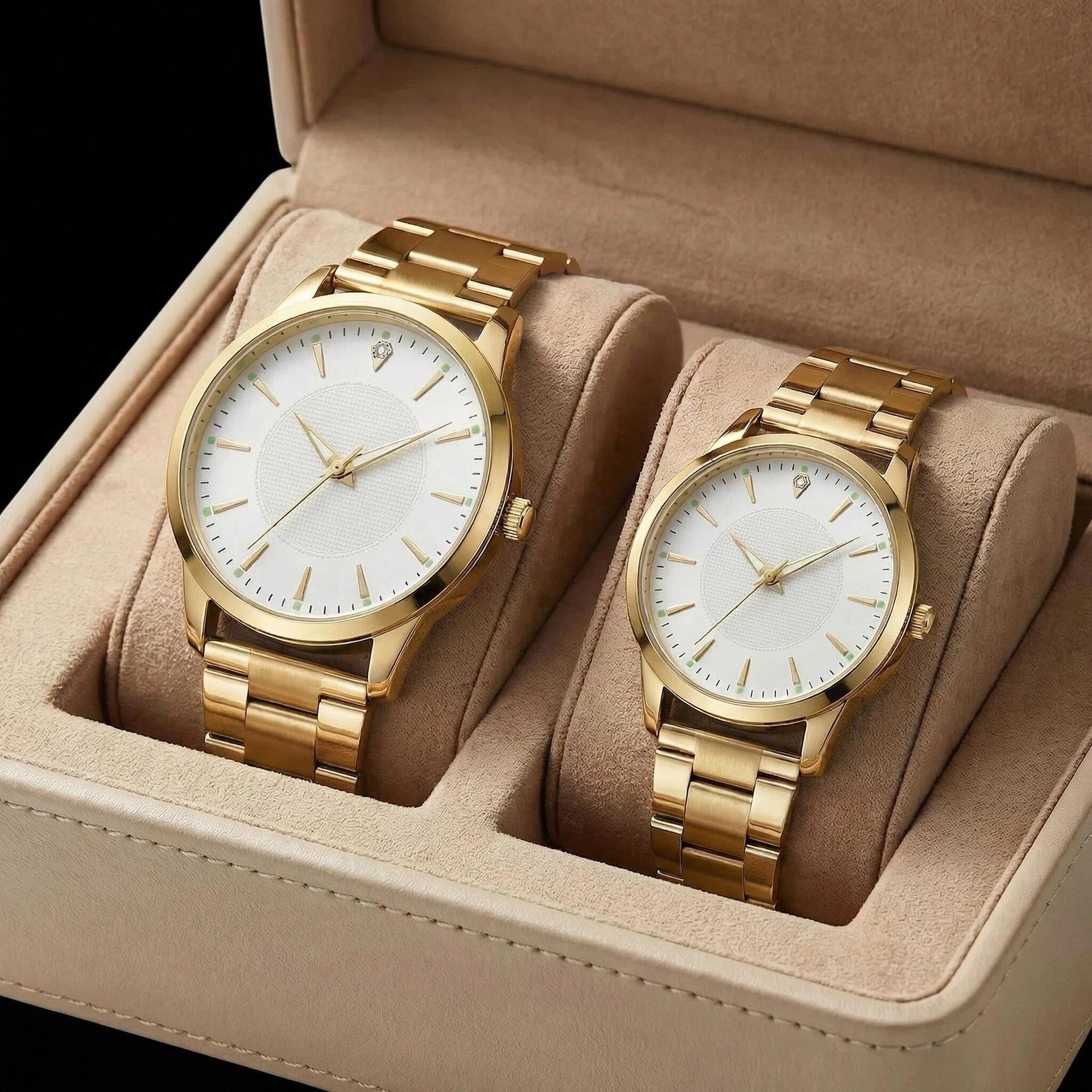 Cross-Border Hot-Selling New Models of Unisex Steel Band Men's Watches, Women's Couple's Watches, Men's Quartz Watches, Factory Ready Stock Wholesale
