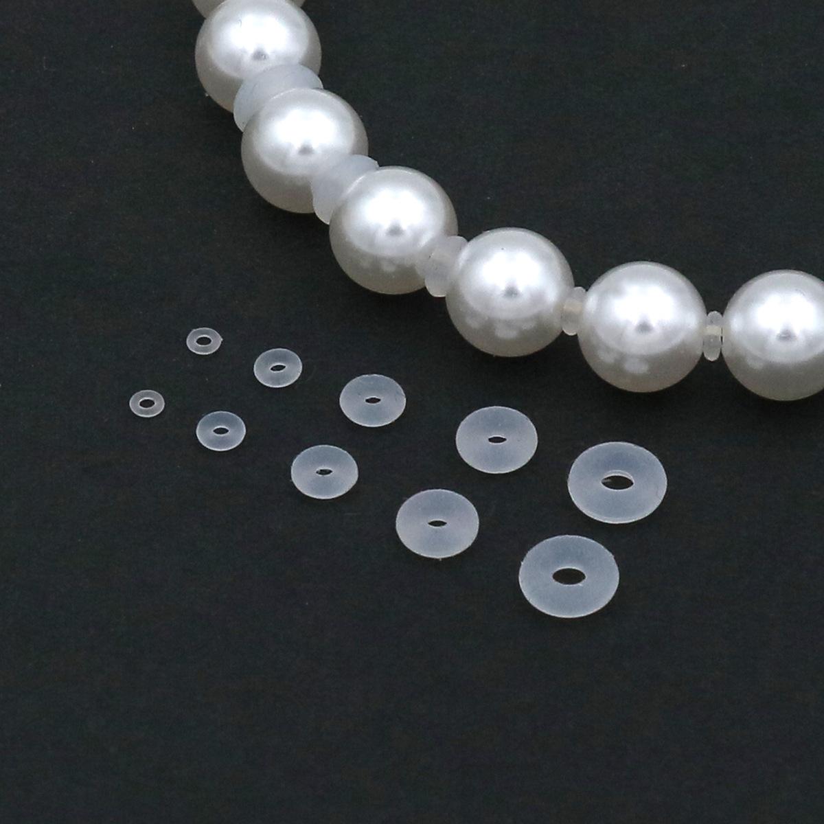 Transparent Bracelet Silicone Spacer Accessories Ultra-Thin Invisible Plastic Spacer Beads Toy Spacer Beads Spacer