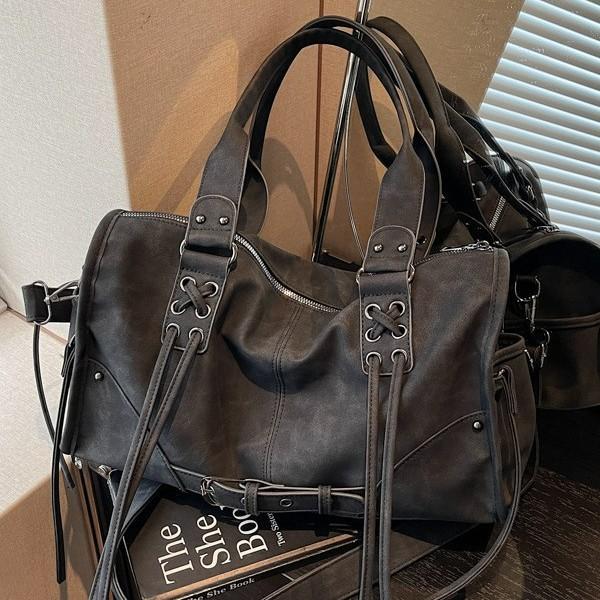 Korean Niche Cool Large-Capacity Retro Shoulder Bag New Lazy Style Star-Chasing Fashion Travel Crossbody Bag