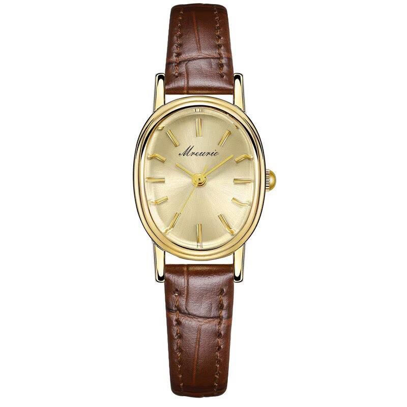 New ins women's high-end stylish wristwatch, simple and niche, with a sophisticated oval quartz egg-shaped design. Women's watch