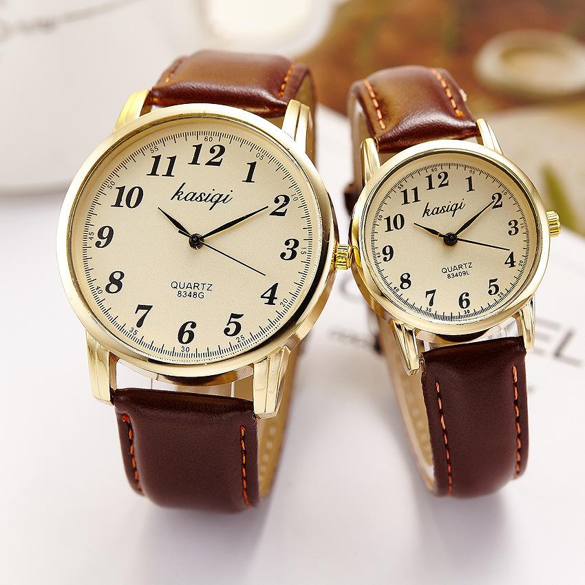 New style Korean style couple watch women's belt genuine goods electronic fashion Men's Watch student quartz watch