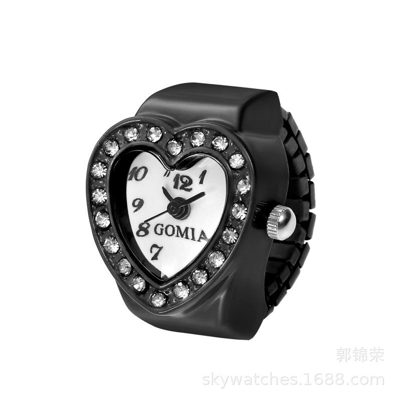 New Heart Ring Watch Wholesale Watch Women's Finger Watch Candy Color Gift Watch Fun Korean Style