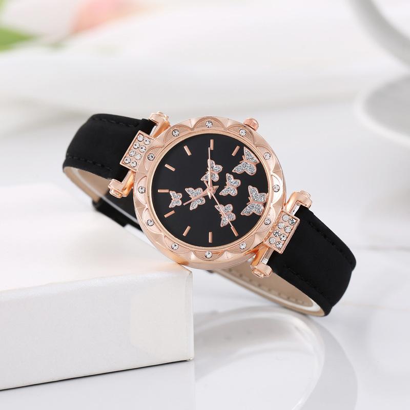 New Douyin Popular Women's Watch, Fashionable and Personalized Simple Watch, Butterfly Digital Belt Watch Wholesale