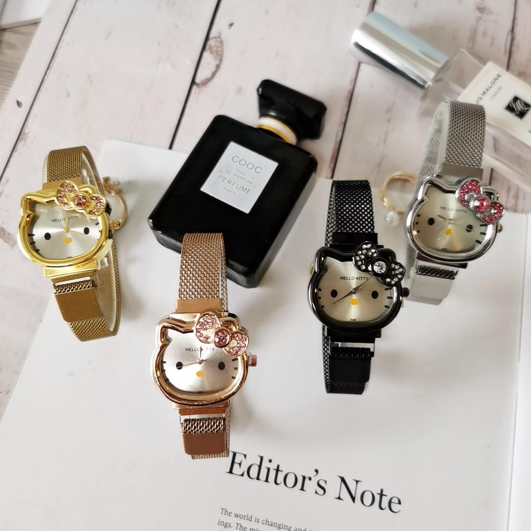 New Children's Boys and Girls Cartoon Girls Student Steel Band Watch Cross-Border Aliexpress Hot Model Factory Direct Sale