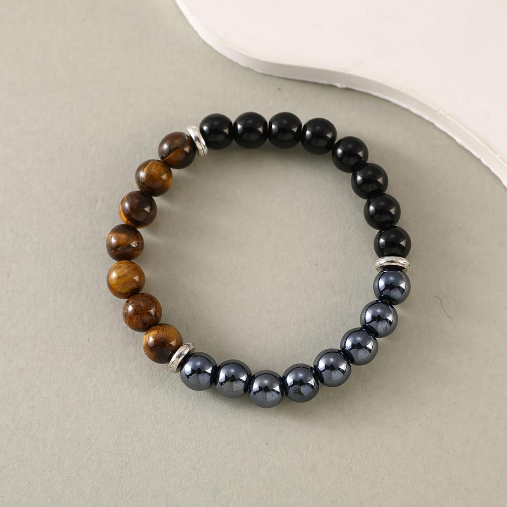 Cross-border bestseller: TEMU offers a variety of three-element bracelets, including natural stone bracelets, tiger's eye bracelets, and amethyst bracelets, available for wholesale