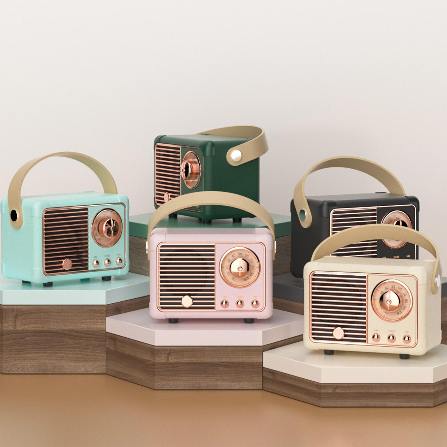 Retro HM11 second generation wireless Bluetooth speaker mini portable new subwoofer outdoor small stereo gift