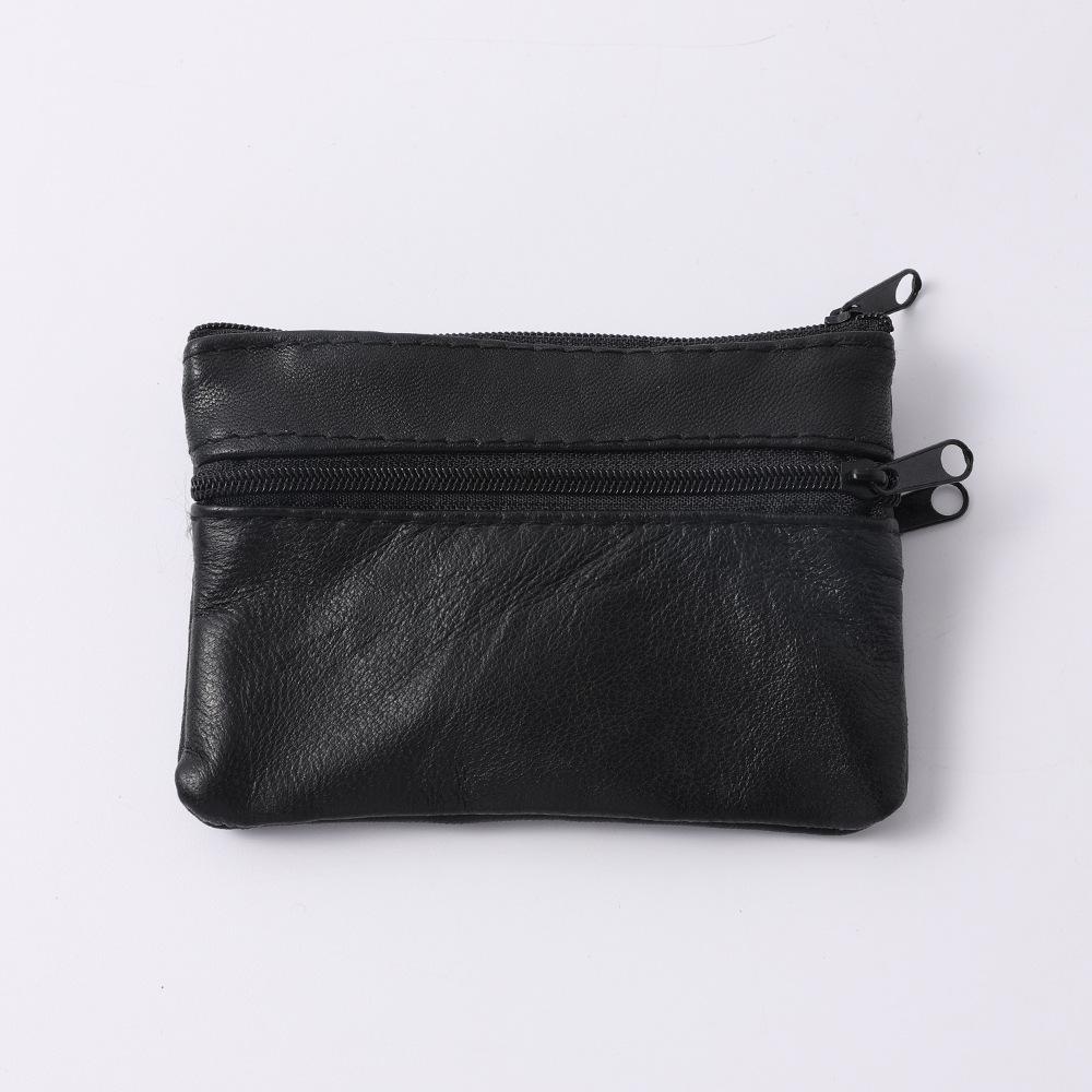 Cross-Border 1015 Three-Zipper Wallet, Sheepskin Coin Purse, Genuine Leather Wallet, Key Holder, Large Capacity Card Holder, Direct Sales from the Manufacturer