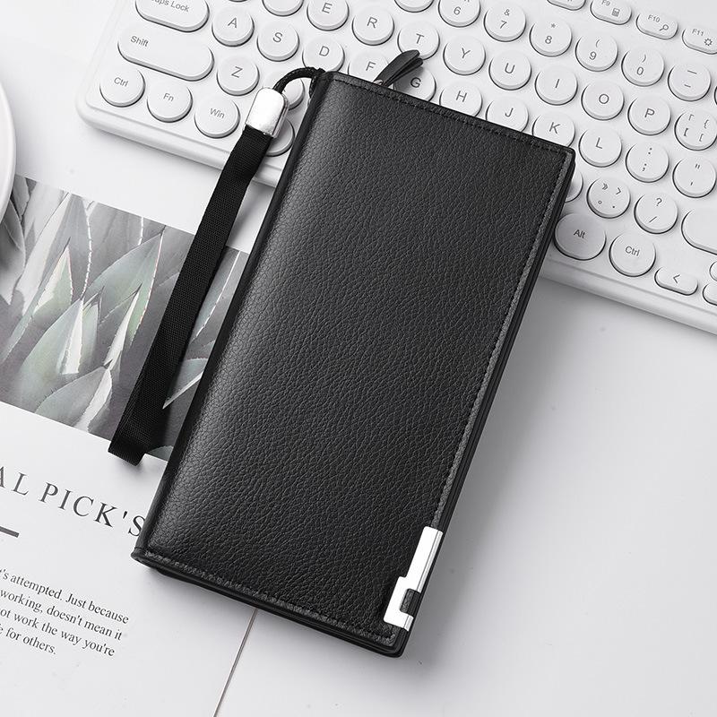 Men's Wallet Wallet Anti-Theft Anti-Degaussing Long Zipper Multi-Layer Multi-Card Slot Accessible Luxury Business Wallet Card Holder