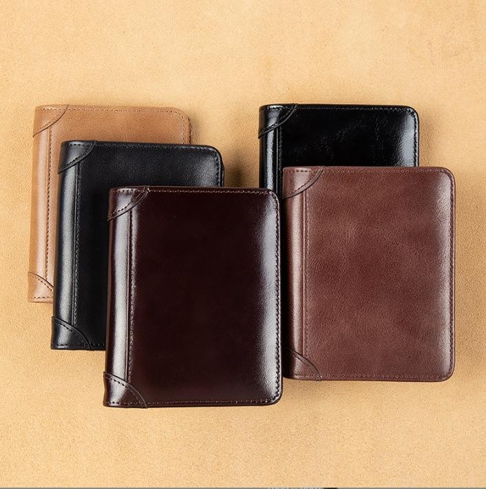 European and American Business Men's Short Wallet Multi-Functional Classic Fashion Trend Wallet Full Material Men's Multi-Card Slot Change