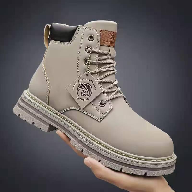 Cross-Border Popular Martin Boots for Men, Extra Large Size 48, Men's Boots, Retro British Style High-Top Work Boots, Leather Boots