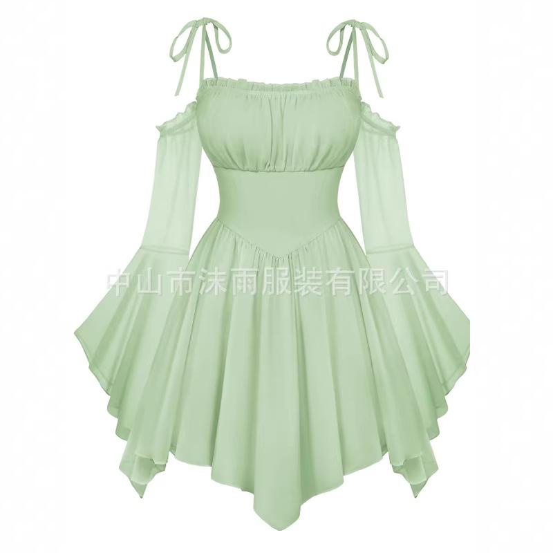 Renaissance-Style Fairy Dress 2026 Cross-Border Amazon New Bohemian Pocketed Off-Shoulder Corset Dress