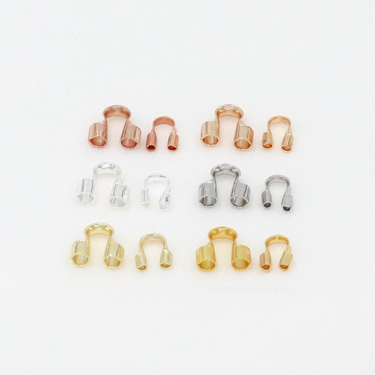 Clamp Buckle Plated with 18K True Gold Buckle U-Shaped Horseshoe Buckle Guard Line Coil Buckle Beaded Wire Fittings B62