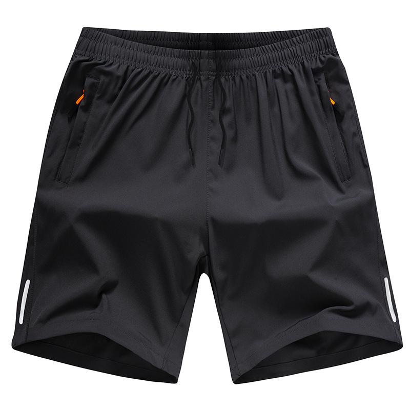 Men's Summer Ice Silk Sports Quick-Dry Shorts, Loose-Fitting 5-Point Shorts for Outdoor Wear, Beach Casual Mid-Length Shorts Wholesale