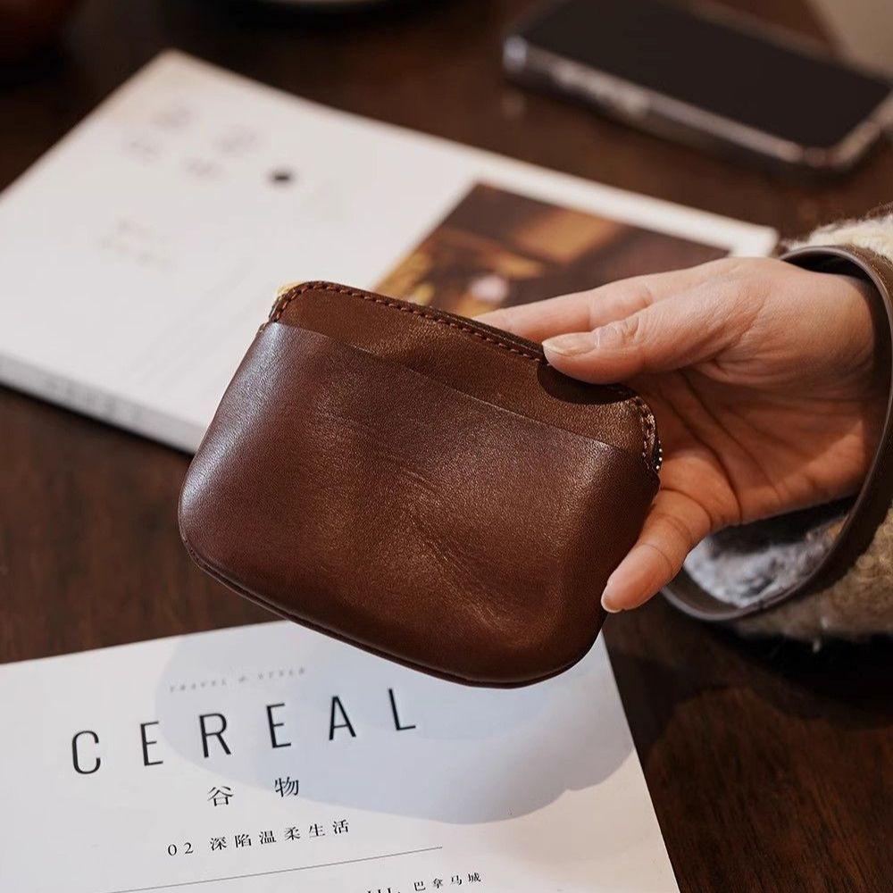 Vintage Artistic Niche Coin Purse, Light Luxury Portable Lipstick Bag, Japanese-Style Card Holder, Handheld Mini Coin Storage Bag