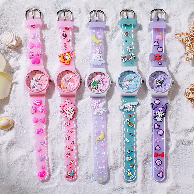 New Cute Cartoon Kidsren's Watch Jelly Sanrio Primary School Student Watch Quartz Watch Boys and Girls