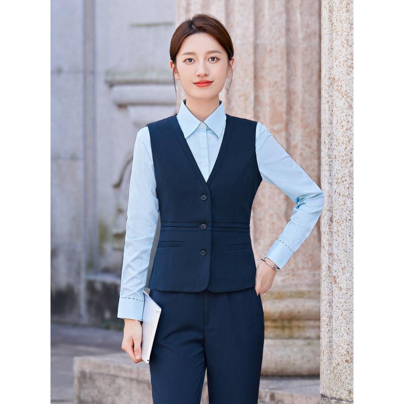 New China Postal Savings Bank Blue Shirt Vest Jacket Suit suit Postal Staff Work Clothes Women