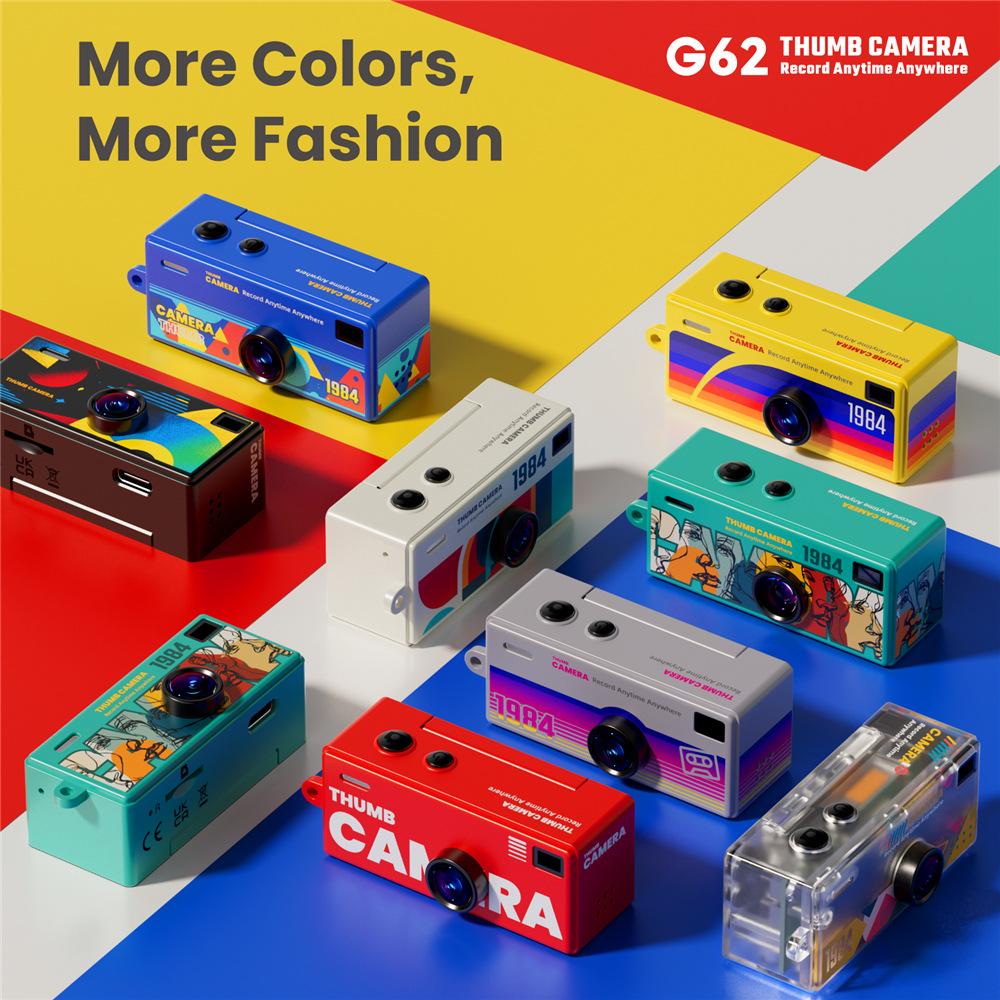 G62 Cross-Border Hot-Selling High-Definition Thumb Camera Portable Retro Mini Camera Student Portable Camera