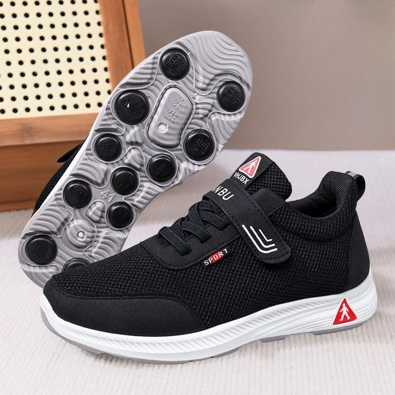 Spring and Autumn Old Beijing Cloth Shoes for Men, Sports Flats with Lining, Comfortable Non-Slip Walking Shoes for Middle-Aged and Elderly Women