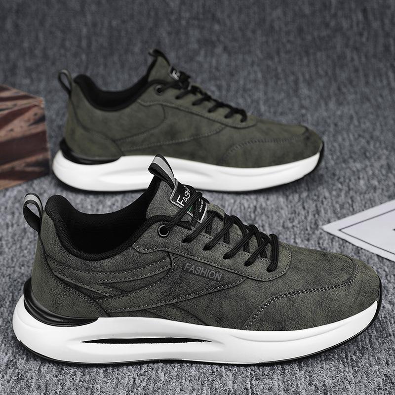 Labor Protection Men's Shoes for Autum Construction Site Work Non-Slip Wear-Resistant Leather Waterproof Work Men's Sports and Leisure Trendy Shoes