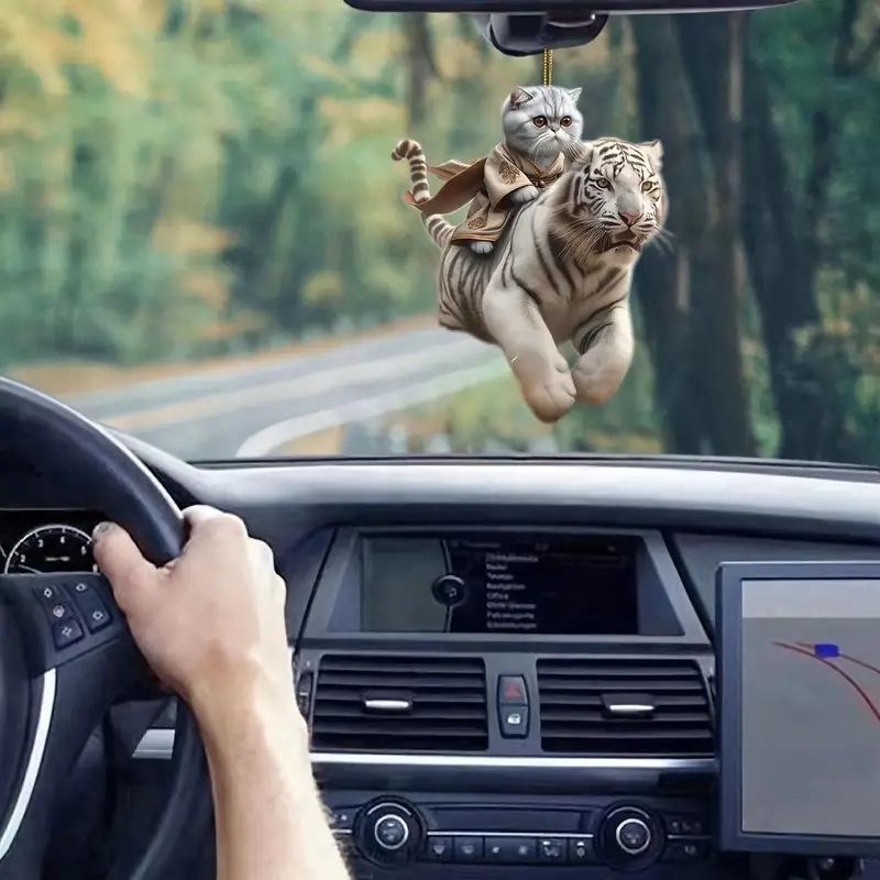 Cross-Border New Acrylic Flat Cute Cats and Dogs Car Interior Hangings Backpack Accessories Home Decoration Pendants Wholesale
