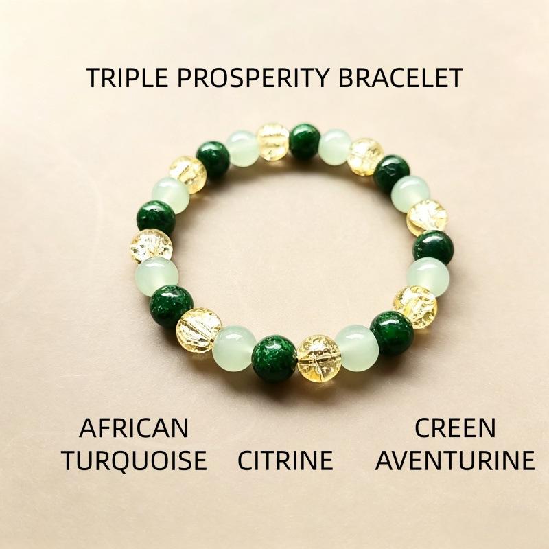 Temu Xiyin Tk Cross-Border Bracelet Amethyst Obsidian Tiger Eye Stone Blue Fire Agate Malachite Moonstone Bracelet