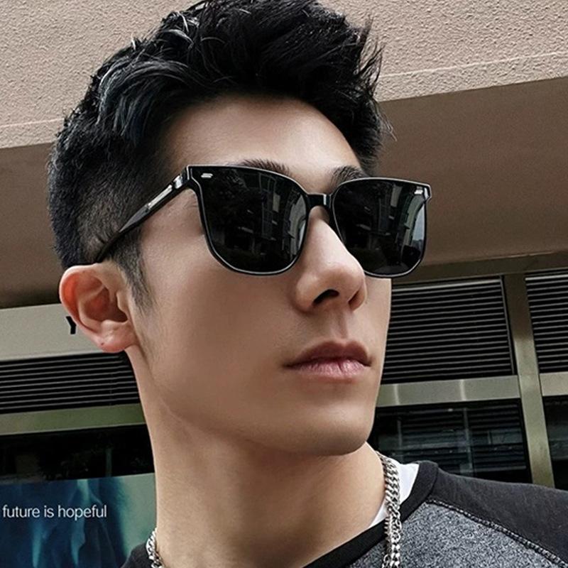 Live Hot Sunglasses Internet Celebrity Street Photograph ins Plain Face Advanced Sense Anti-UV Driving Men's and Women's gm Sunglasses