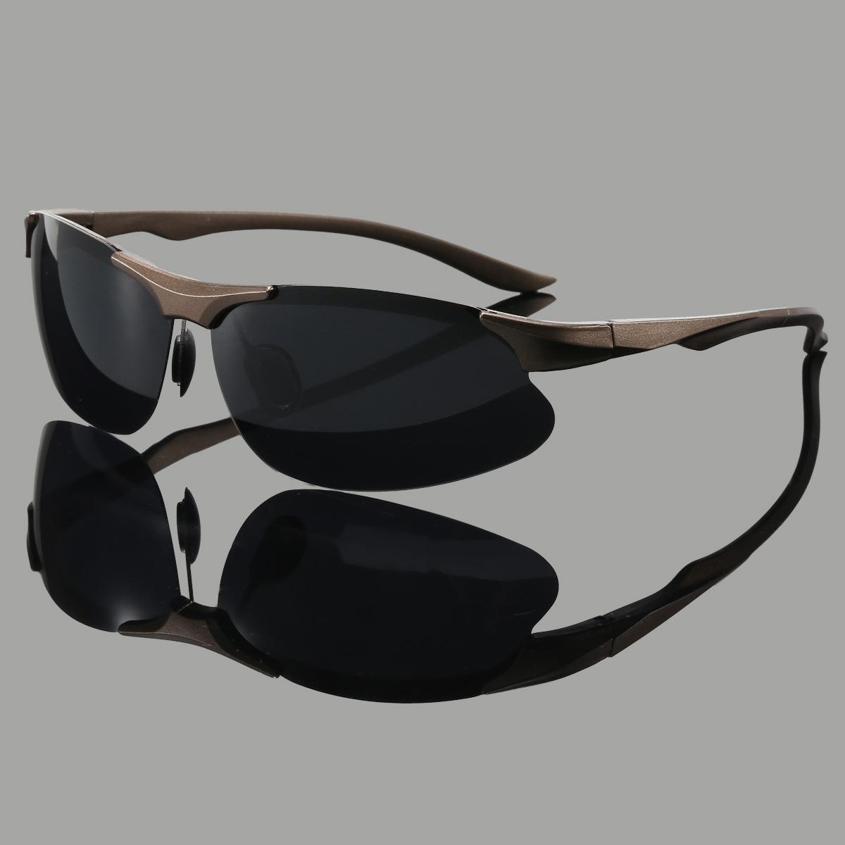 Spring-Legged Polarized Men's Sunglasses Aluminum-Magnesium Same Style Trendy Sunglasses Women's Outdoor Sports Cycling Glasses Fishing Glasses