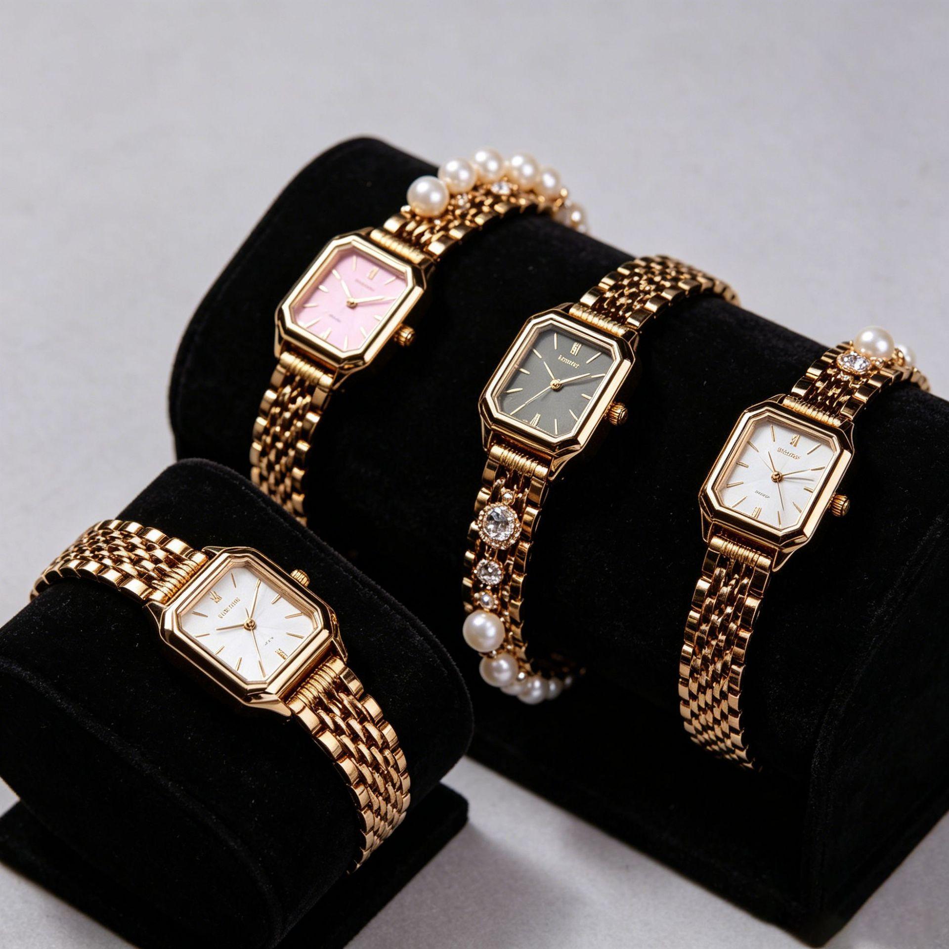 New cross-border light luxury steel strap women's watch, popular overseas, student fashion simple square quartz wristwatch wholesale