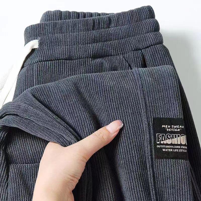 Corduroy Casual Pants Men's Pants fleece-lined Thickened Winter Pants Sweatpants Spring and Autumn Men's Fleece Sports Pants Trendy