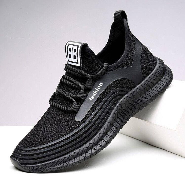 Shoes for Men 2024 Spring New Foreign Trade Wholesale Breathable Fly Woven Mesh Sports Shoes Trendy Running Casual Shoes