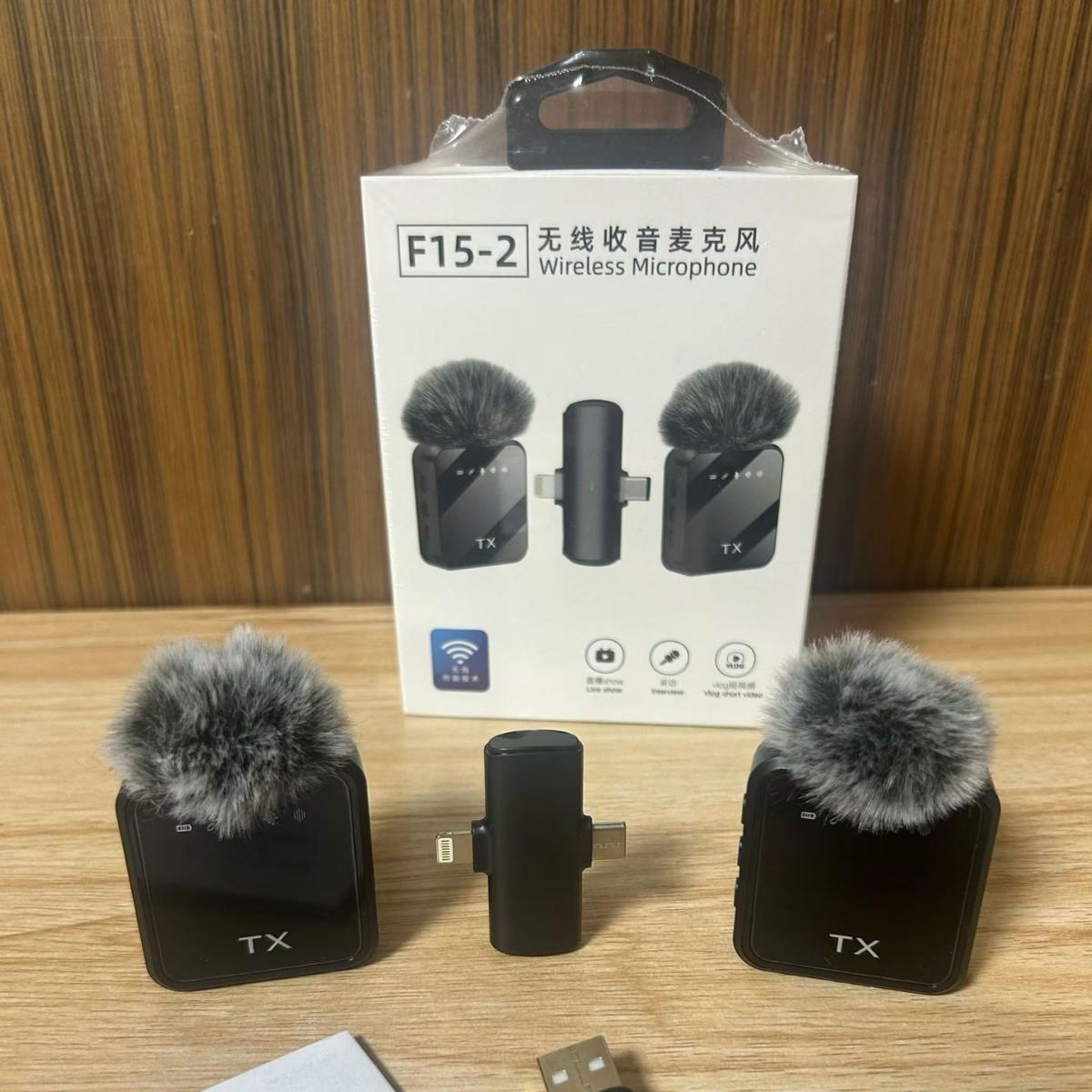 F15 Two-In-One F11 Three-In-One Lavalier Microphone Wireless Recording Smart Noise Reduction Outdoor Live Broadcast Interview Shooting