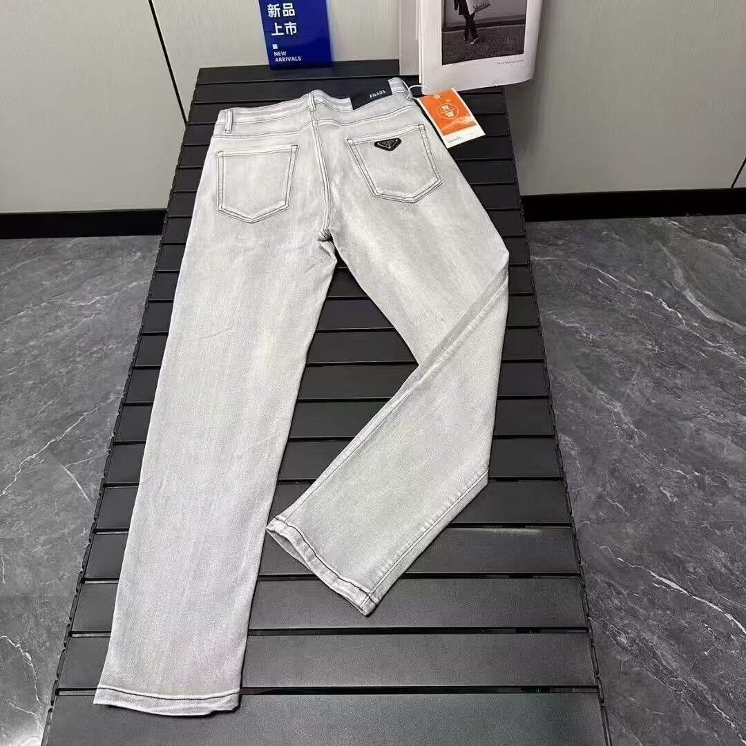 Light Gray Retro Slim Washed Jeans 2025 Cross-Border Thin Men's Slimming Youth Slim Nine-Point Pants