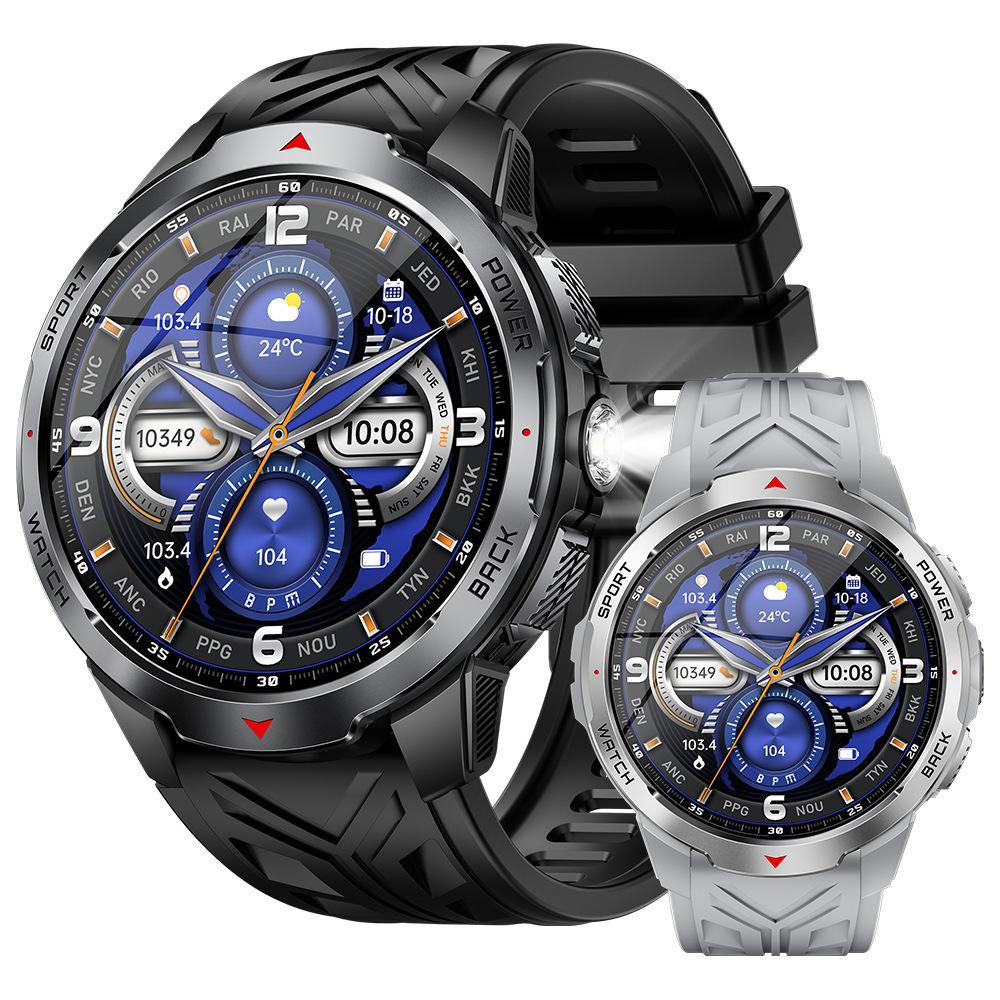 Cross-Border Kt88 Smart Watch with Bluetooth Calling, Flashlight, Heart Rate, Blood Oxygen Monitor, Pedometer, Multi-Functional Outdoor Watch Wholesale