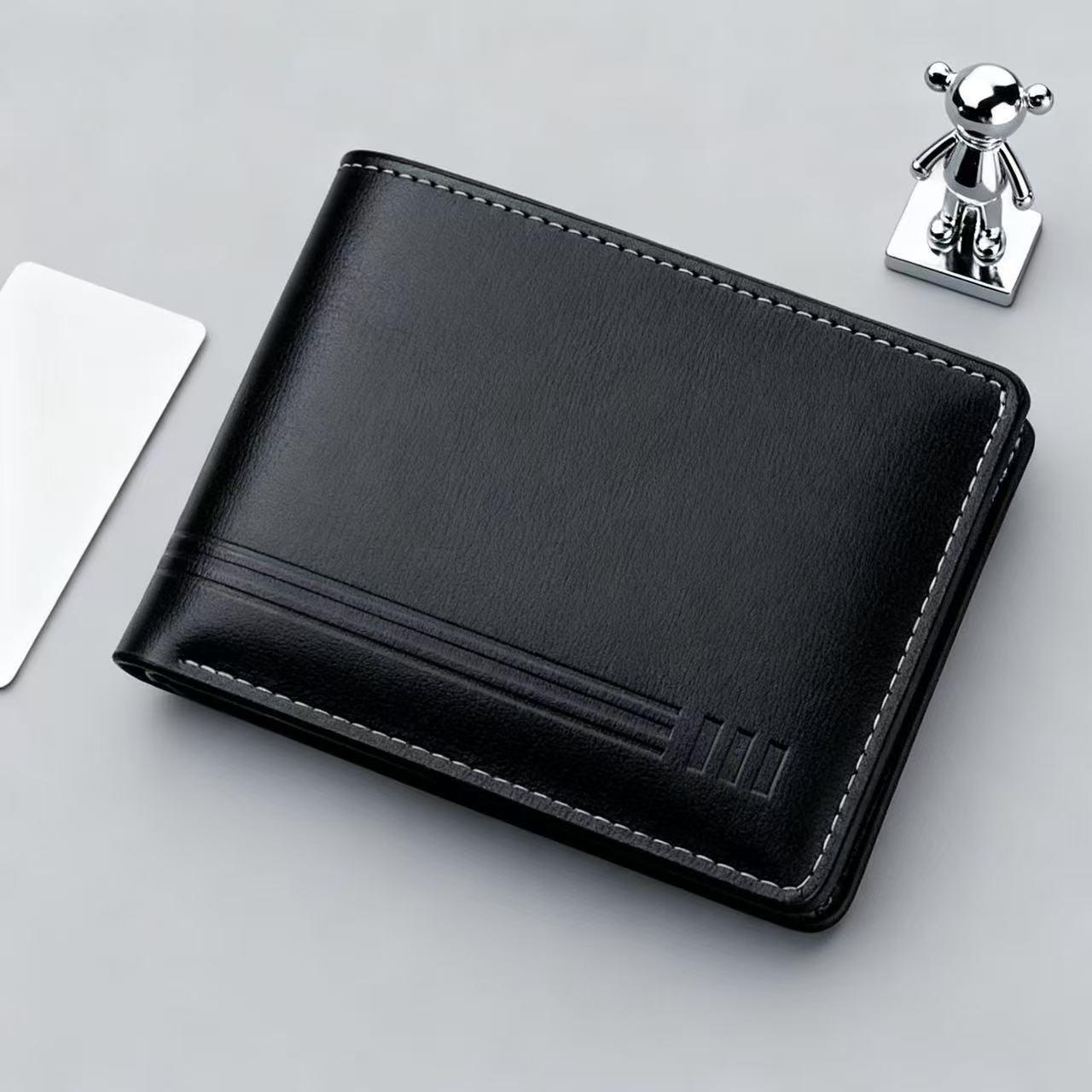 2025 Cross-Border New Coin Bag Short Multi-Card Slot Men's Wallet European and American Business Wallet Simple Men's Wholesale
