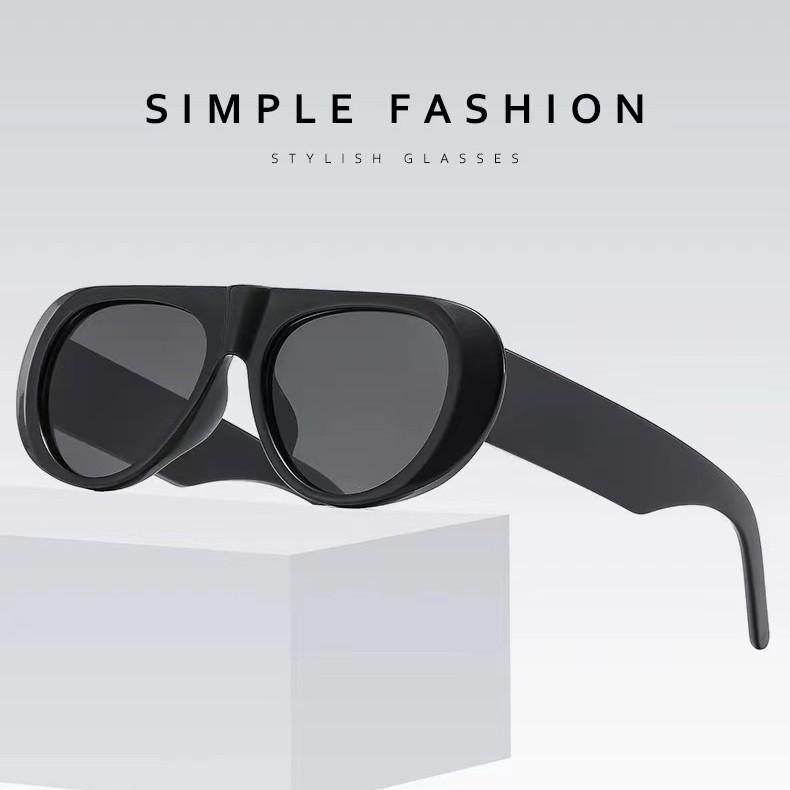 Cross-Border Sunglasses for Female Pilots with Wide Legs, European and American Sun Protection, Fashionable Personality, Versatile Retro Large-Frame Sunglasses for Men, Starry Sky
