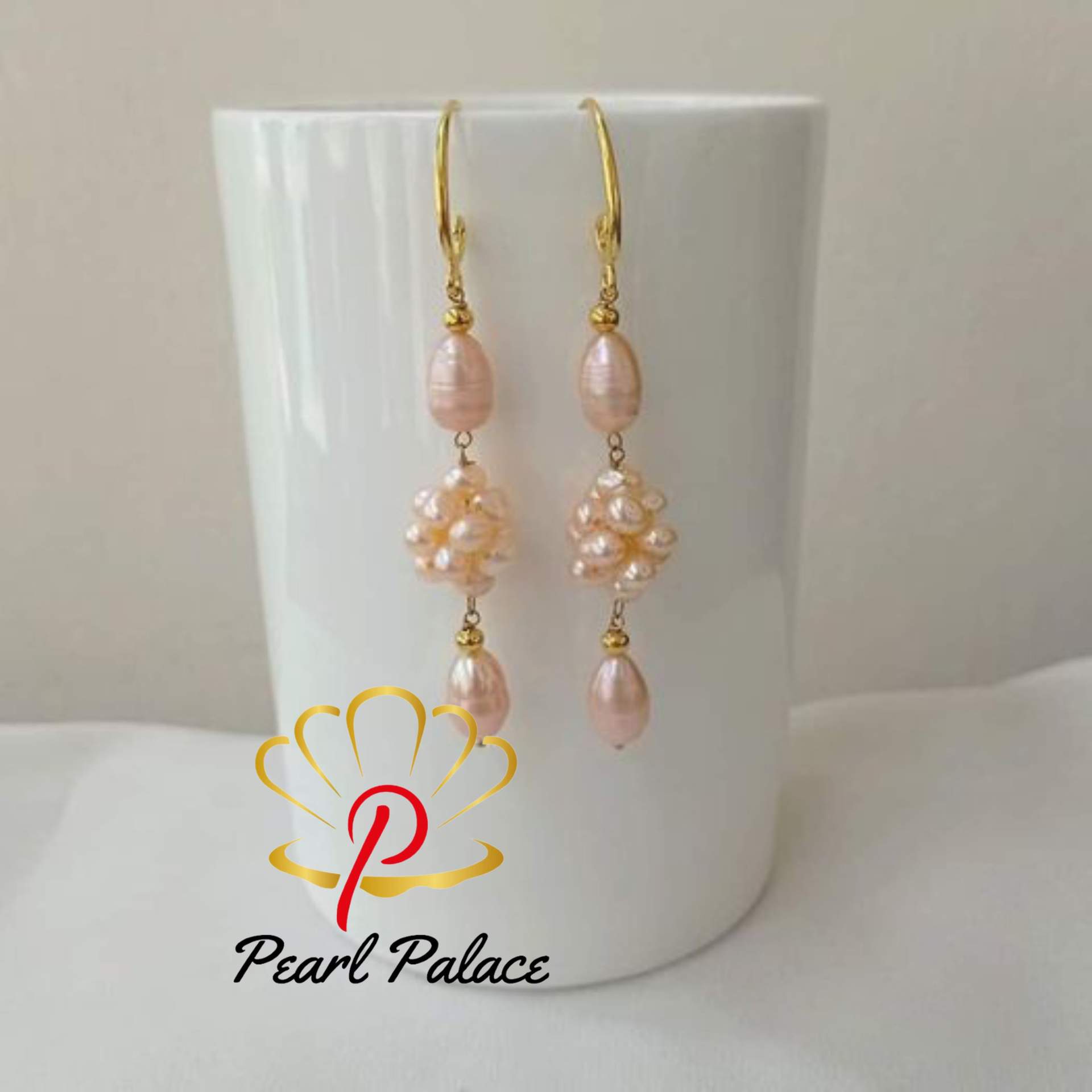 Fresh water pearl earring Pink