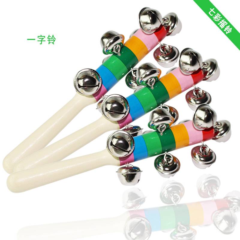 Wholesale Rainbow Hand Bells, Colorful Rattles, Colorful Single-Word Rattles, Baby Intelligence Early Education Toys, Educational Toys