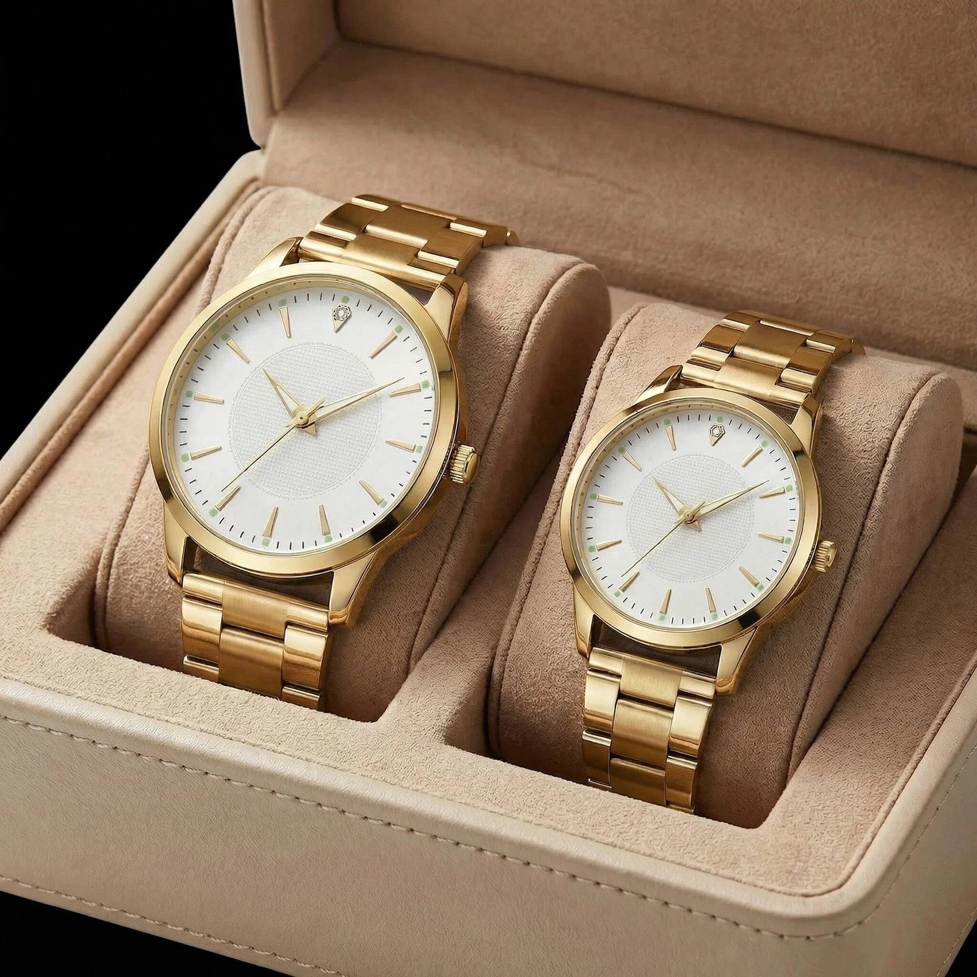 Cross-Border Hot-Selling New Models of Unisex Steel Band Men's Watches, Women's Couple's Watches, Men's Quartz Watches, Factory Ready Stock Wholesale
