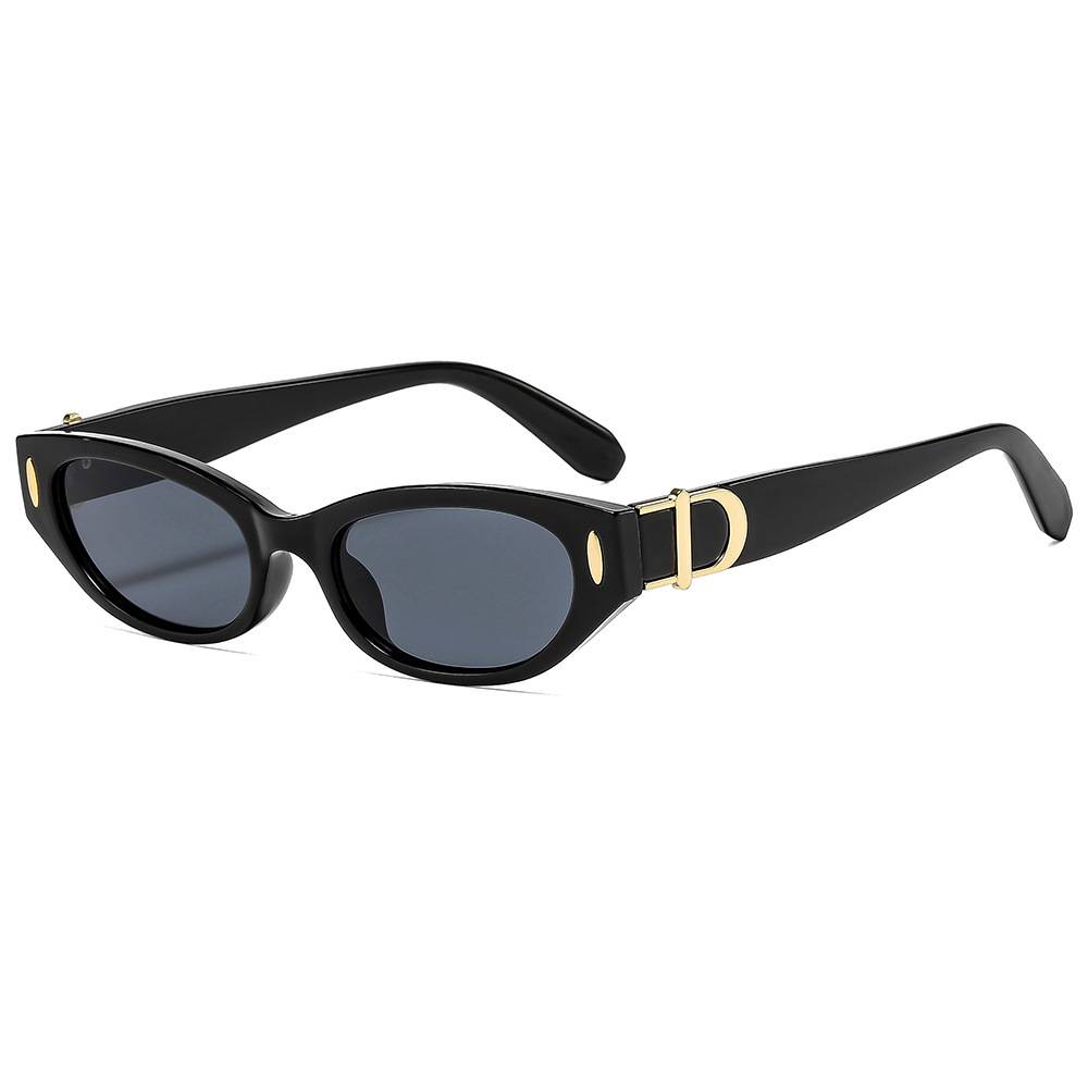European and American Cross-Border Small Face Sunglasses for Women Outdoor Sun Protection and Uv Protection Metal Buckle Sunglasses Ready for Sale