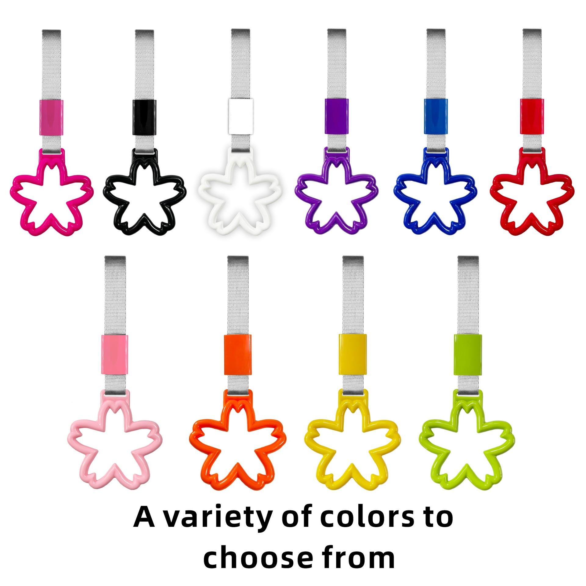 Amazon Cross-Border Factory Direct Sales Car Decoration Heart-Shaped Cherry Blossom Pull Ring Car Interior Hanging Accessory Modified Car Pendant
