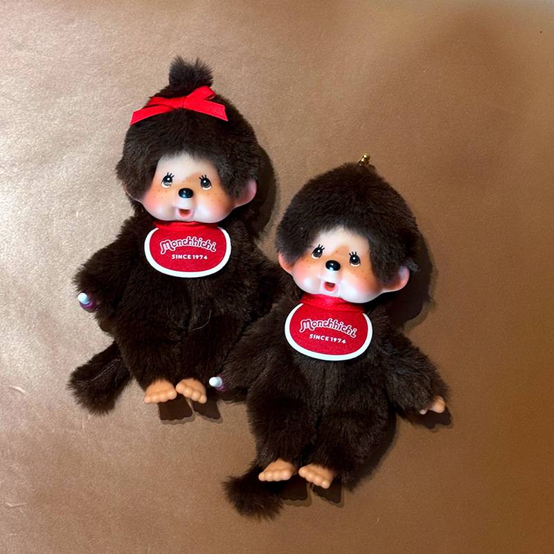 Cross-Border New Product Monchhi Vinyl Face Doll Plush Toy Backpack Pendant Trendy Toy Gift